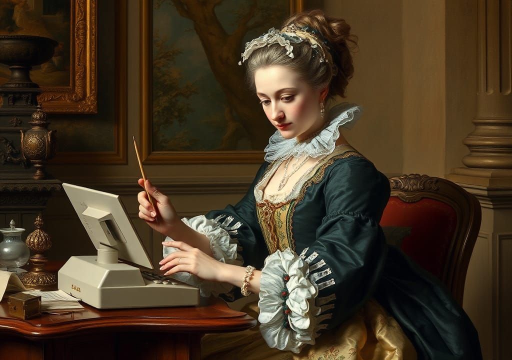 Marie Antoinette Sends a Fax: Classical Painting