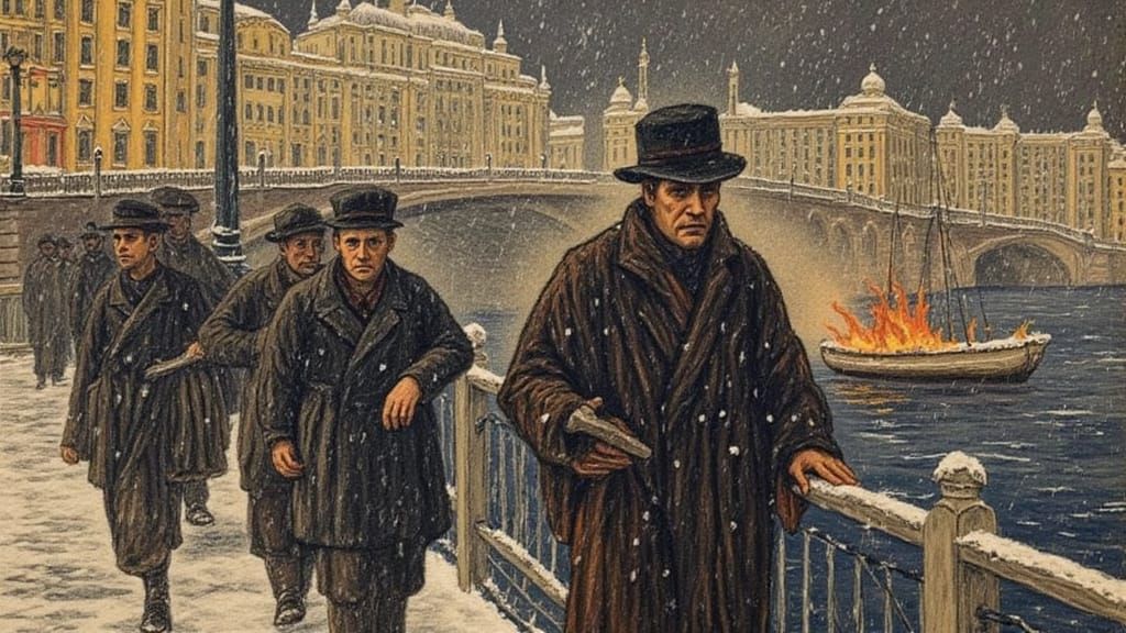 Raskolnikov in Rainy St Petersburg, 1885