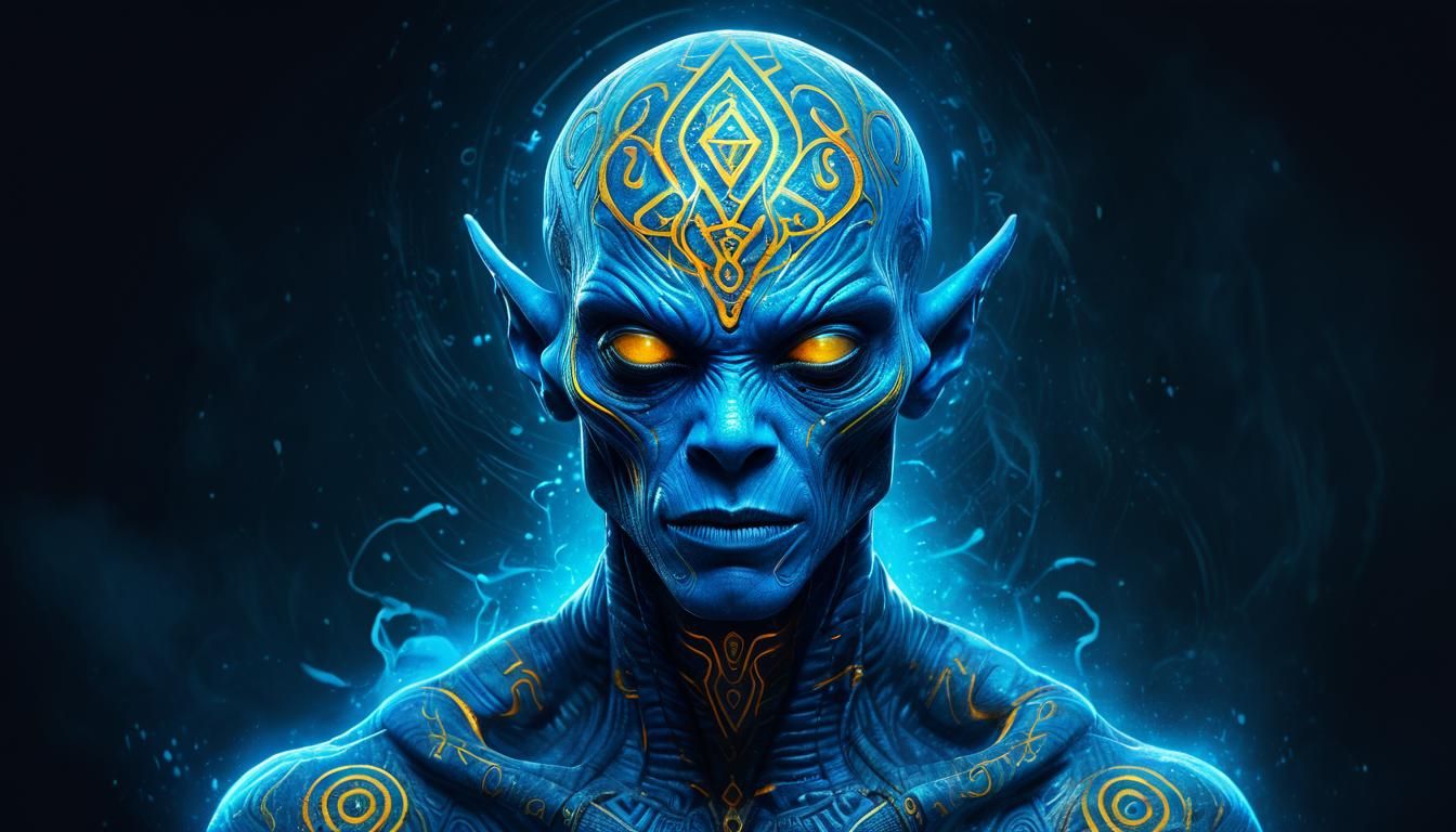 Surreal Sci-Fi Alien Portrait in Dreamlike Style