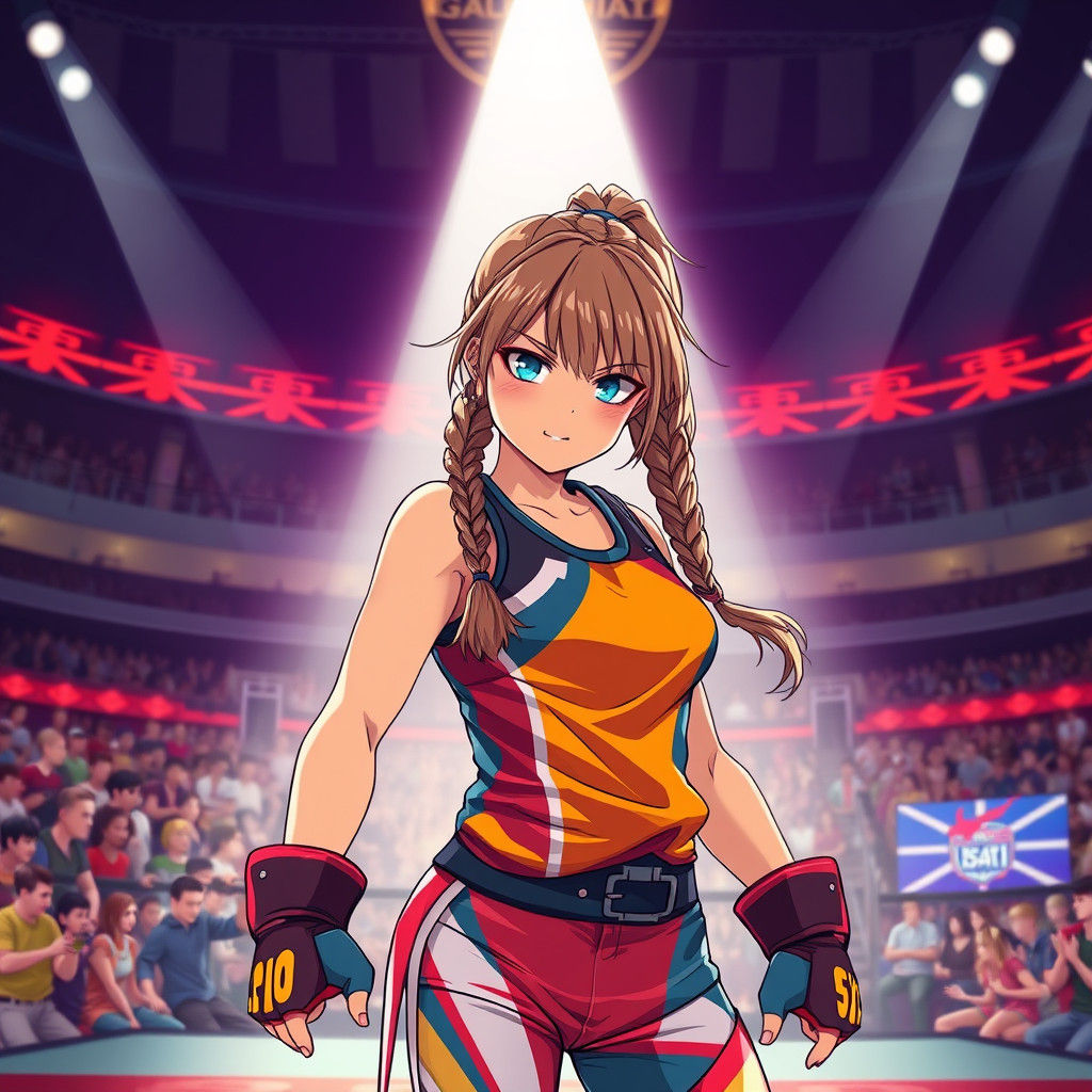 Fierce Latvian Girl in Anime Fighting Tournament