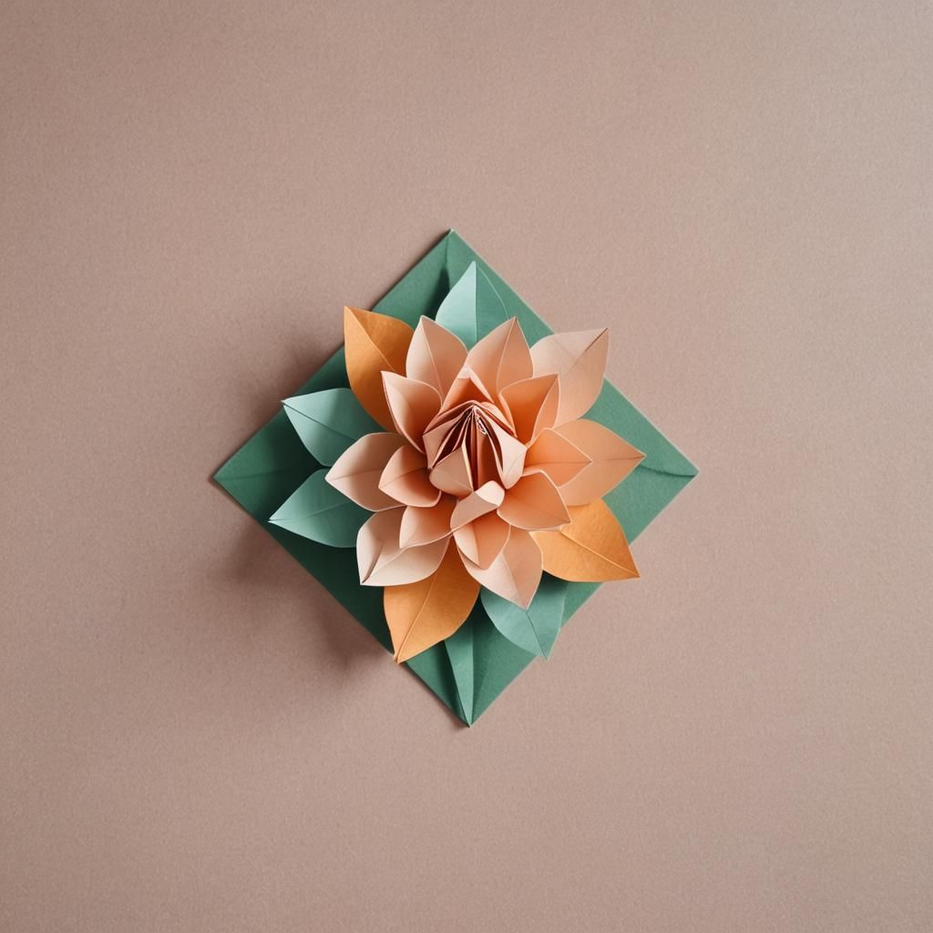 Origami Flower and Squash Paper Art