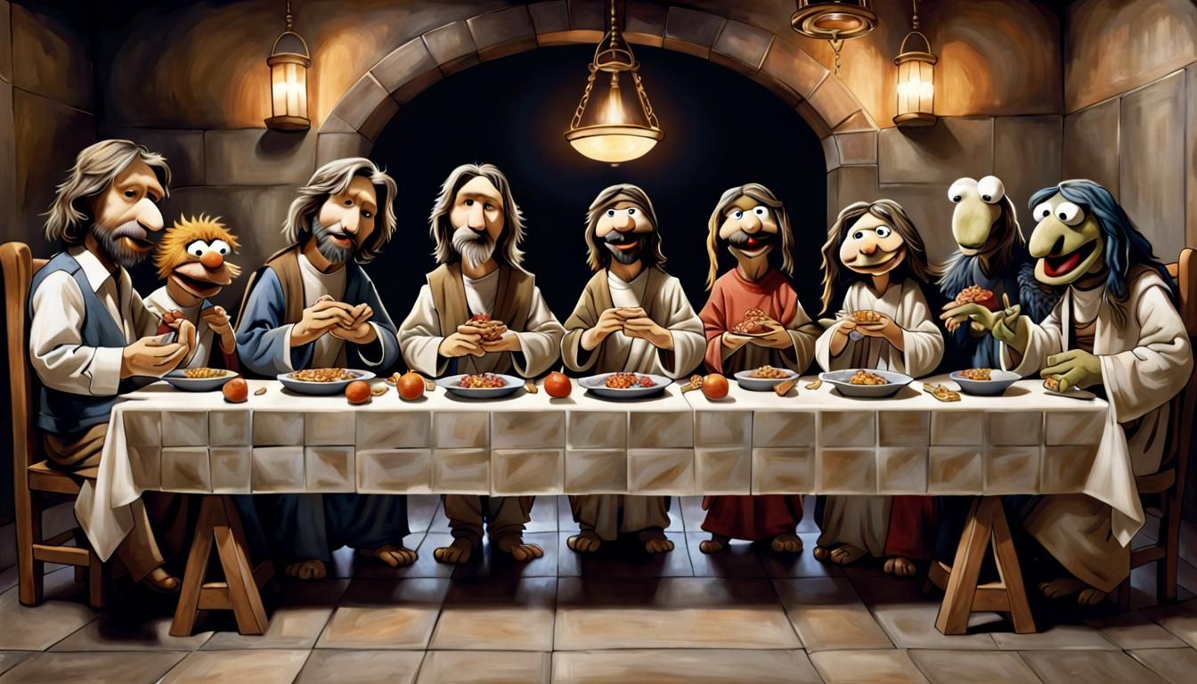 The Last Supper in Jim Henson Style