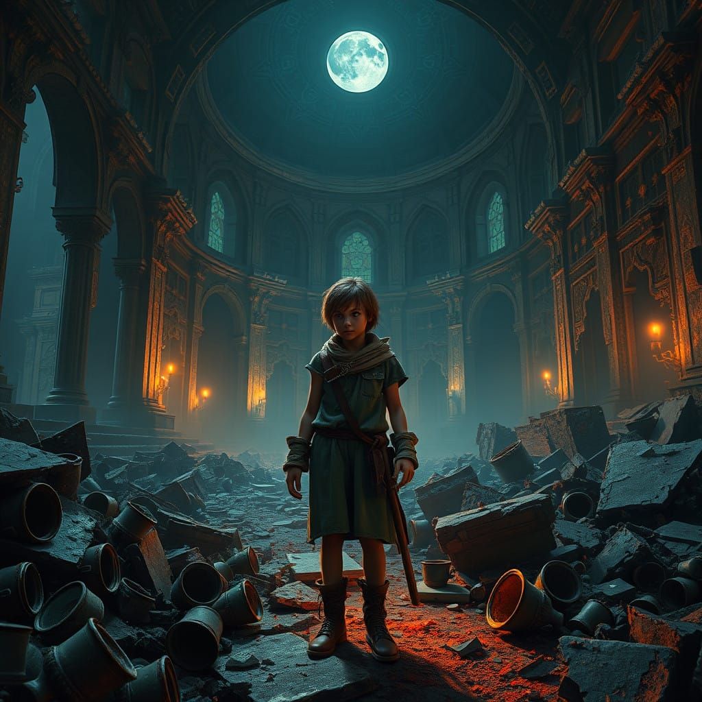 Mystical Ruined Palace in Melancholic Beauty