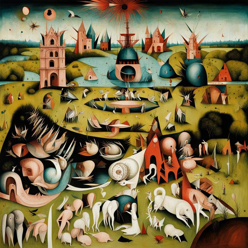 Abstract Art Inspired by Hieronymus Bosch