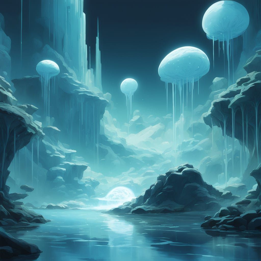 Dreamy Hydro Slime in Iridescent Aura