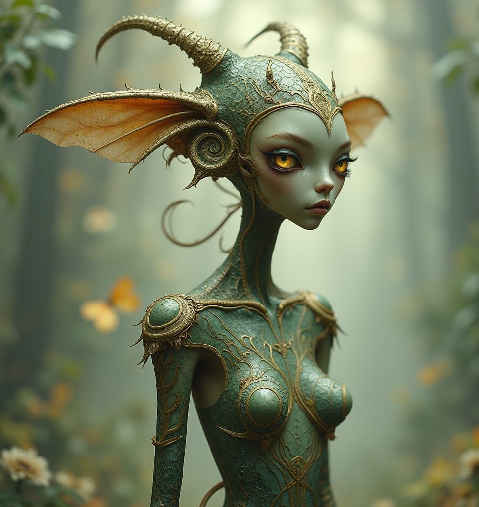 Ethereal Art Nouveau Being from Another World