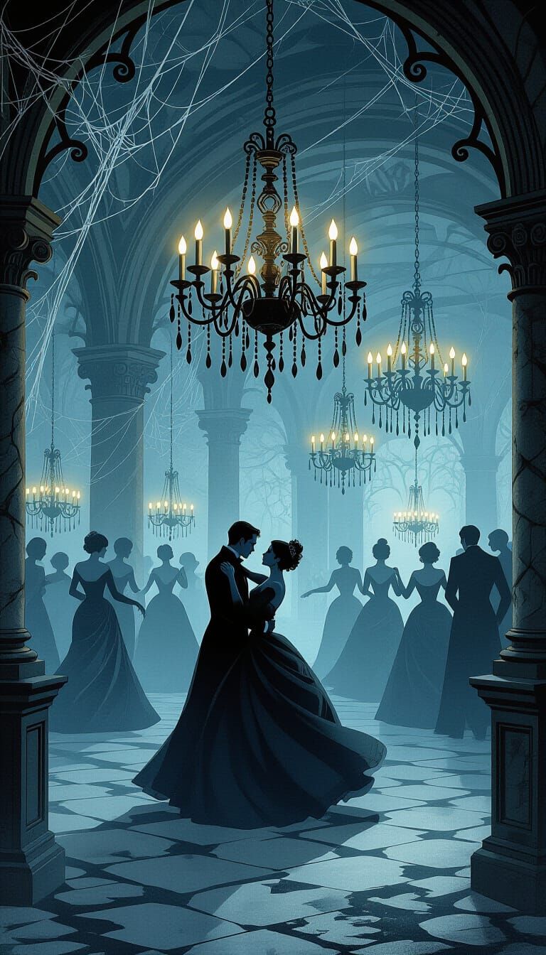 Haunted New Year's Ball in Grim Gothic Fantasy