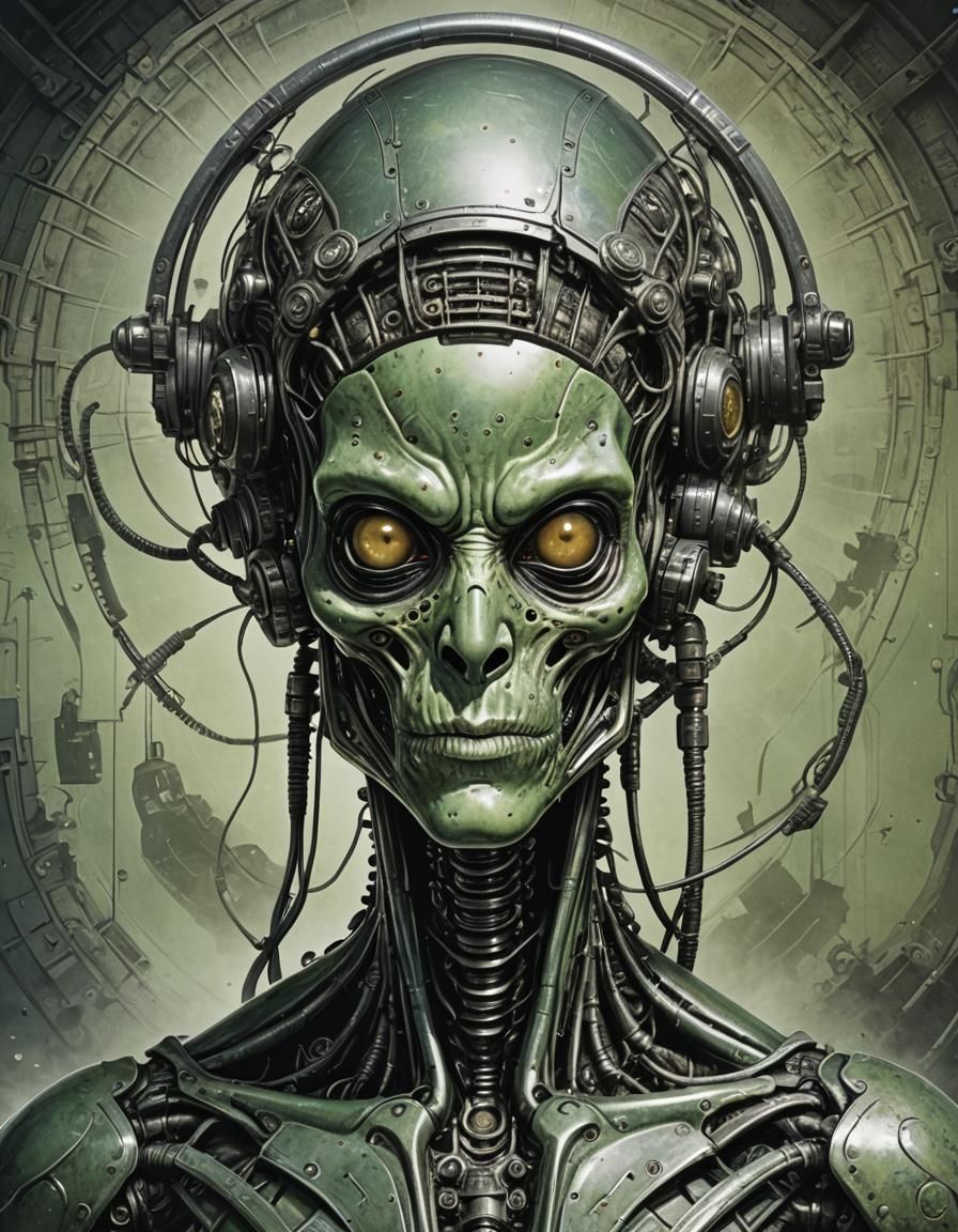 Silent Alien Biopunk Landscape