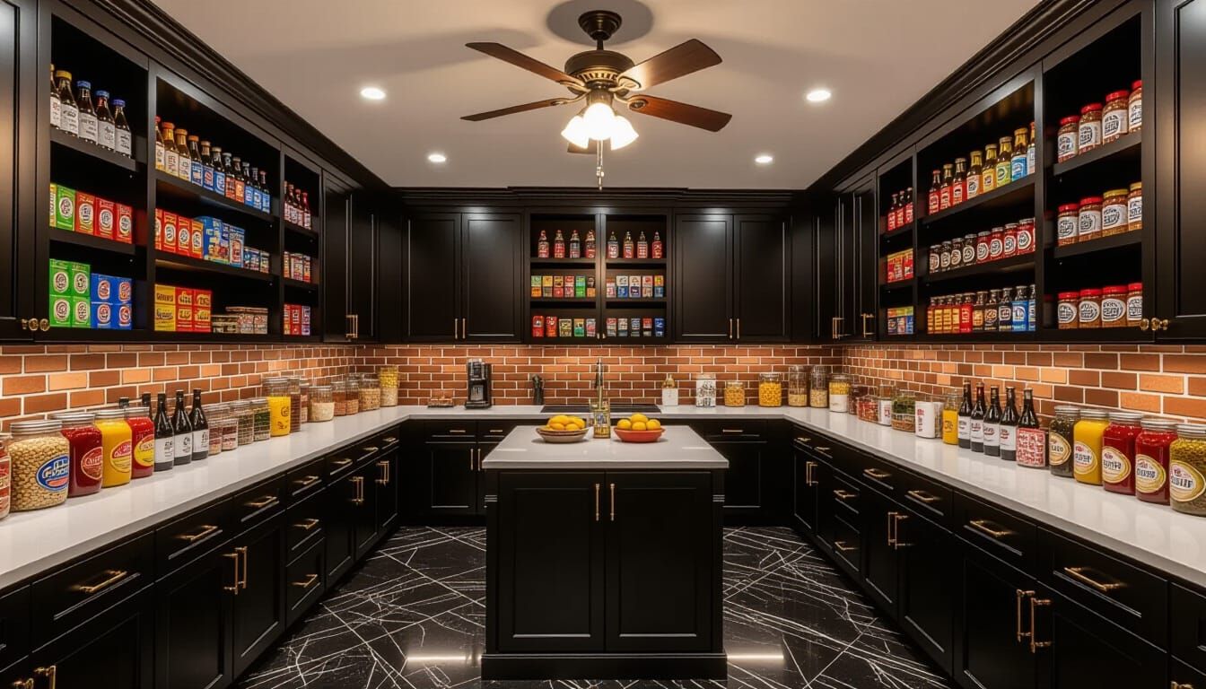 Victorian Storage Room Filled with Abundant Foods