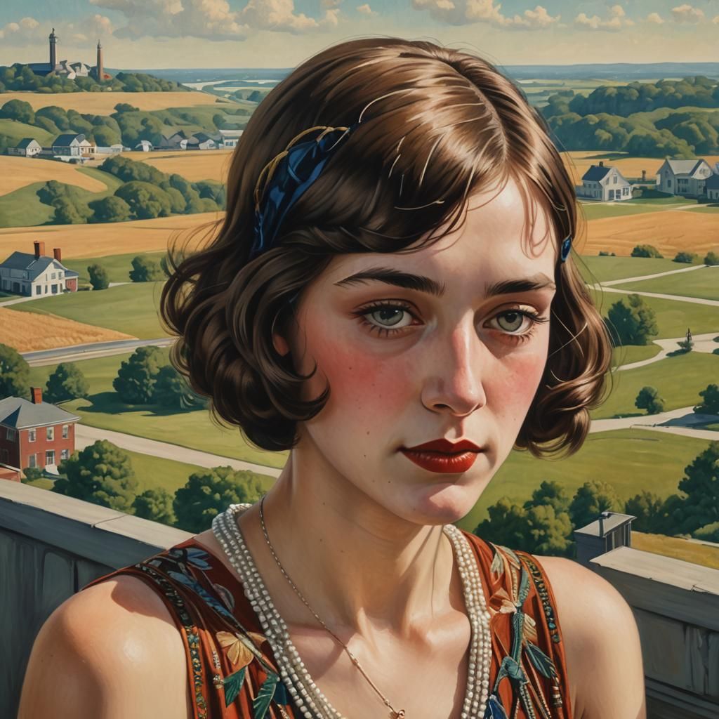 1920s Portrait of a Young Woman in Iowa