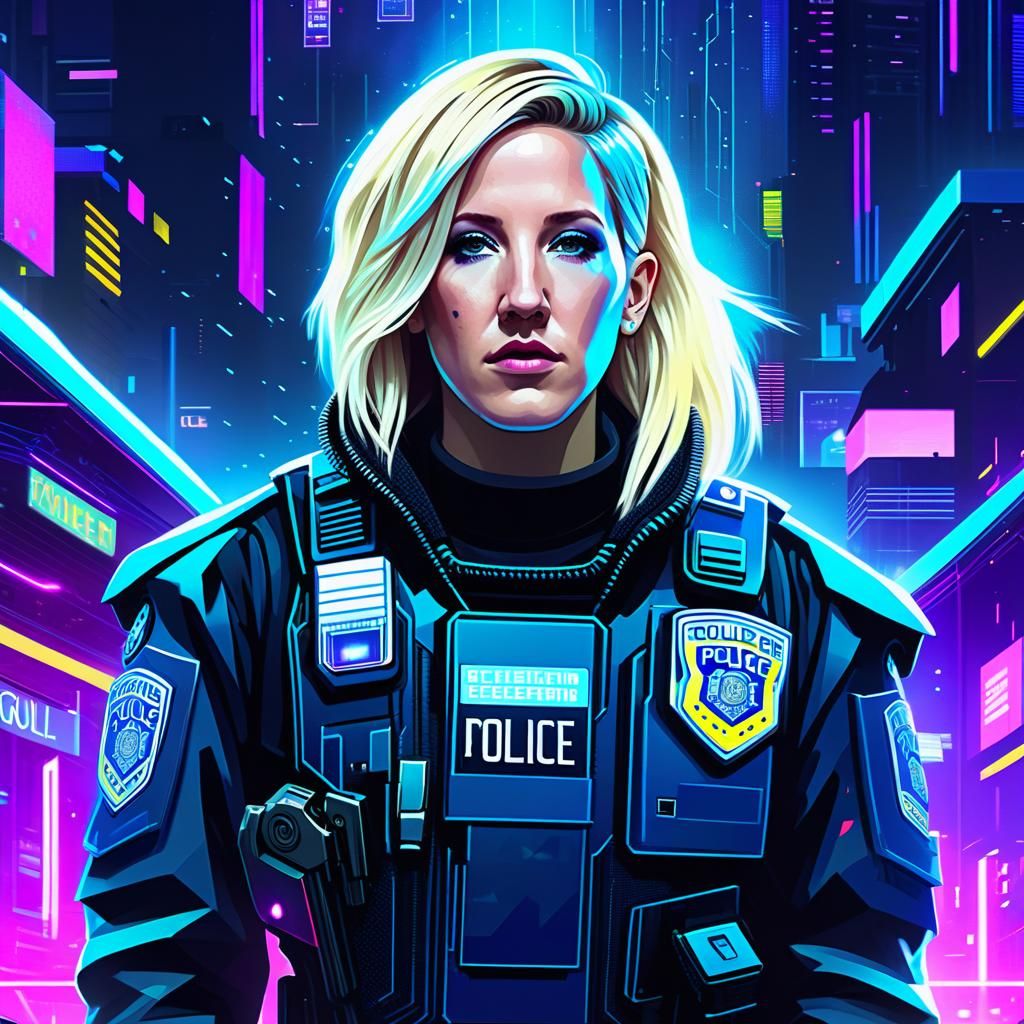Ellie Goulding as Cyberpunk Police Officer