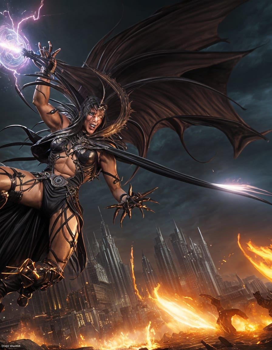 Demonic Infestation in Marvel Comics Style