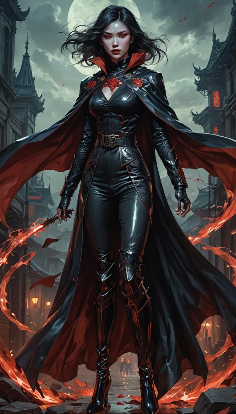 Vietnamese Vampire Women in Modern, Volumetric Style