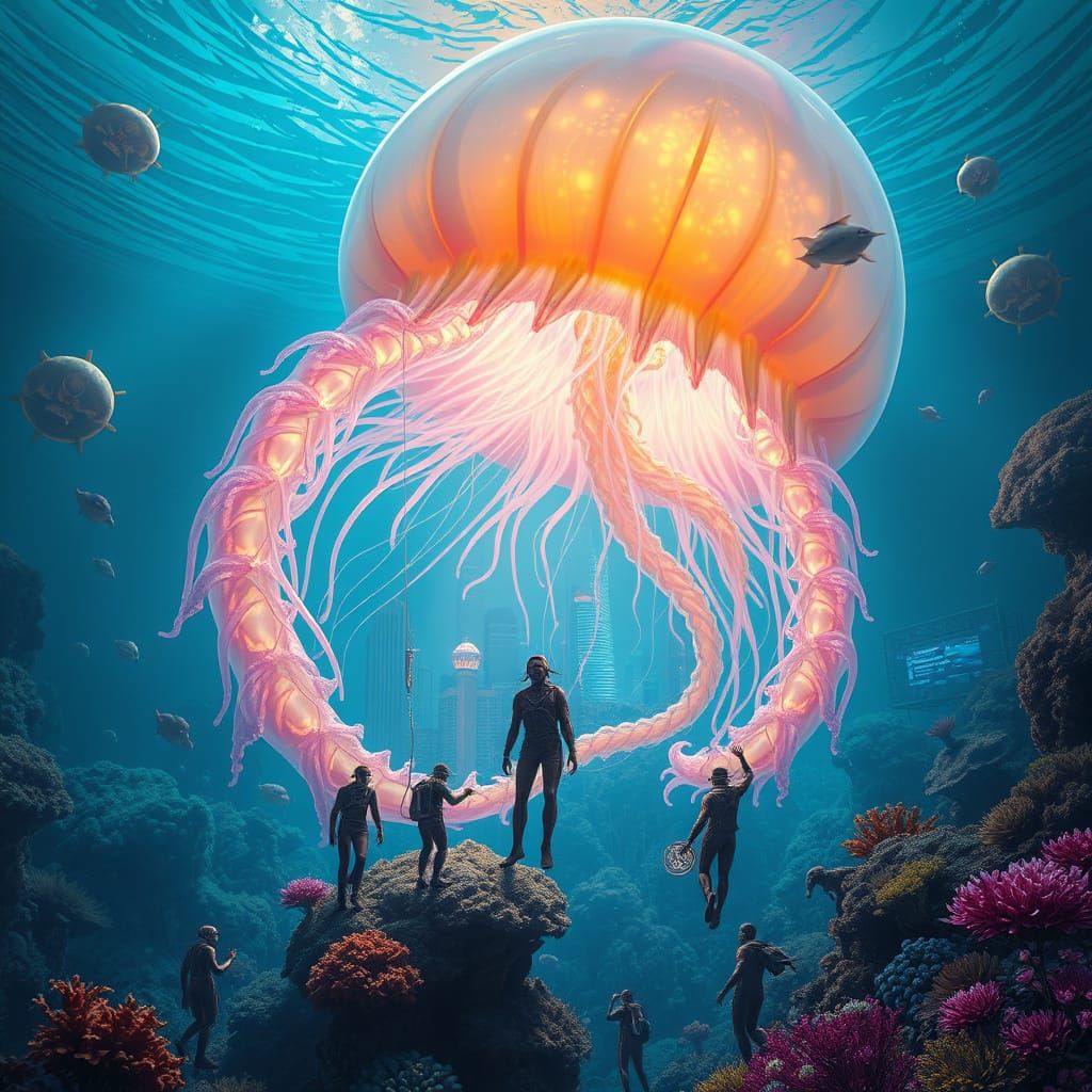 Underwater City Inside Jellyfish: Bio-Art and Futurism