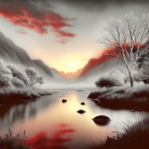 Simple Black and White AI Art