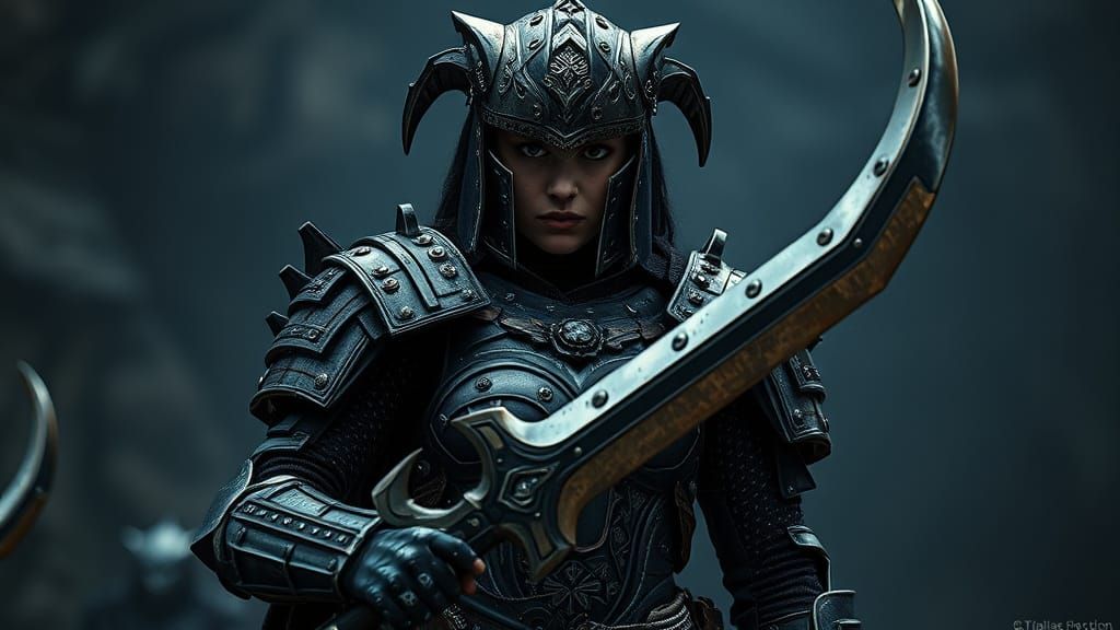 Klingon Warrior Woman in Battle-Hardened Armor