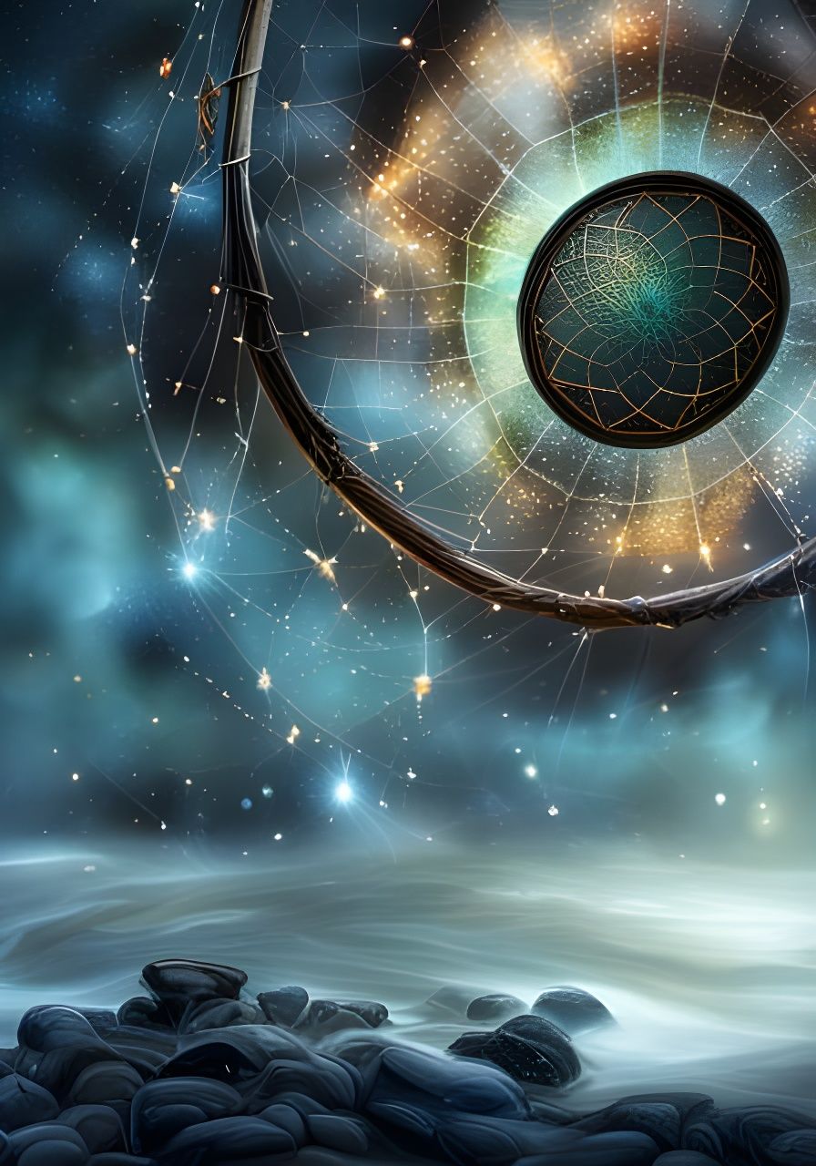 Magical Firefly Dreamcatcher in Darkness