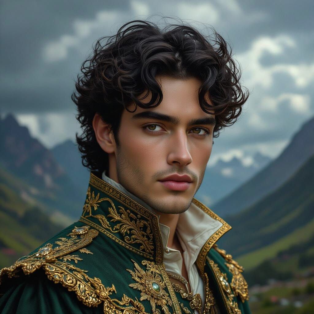 Handsome Prince in Ornate Fantasy Clothes