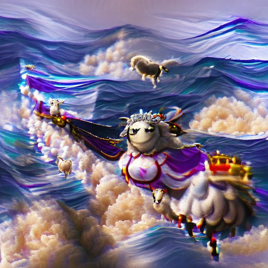 Flying Sheep Queen in 8K Resolution
