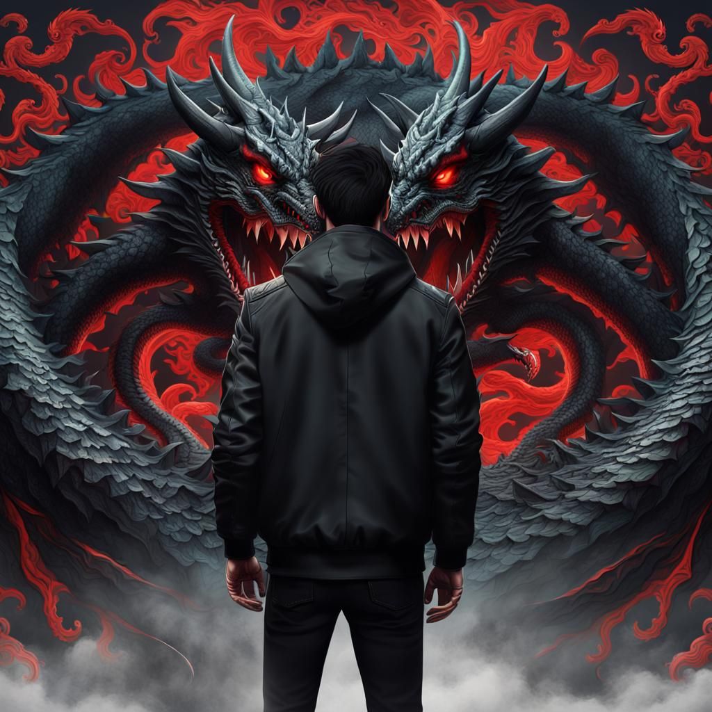 Man and Dragon: Dramatic Digital Matte Painting