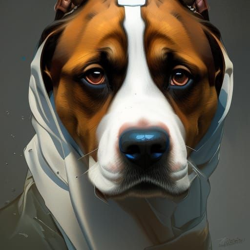 Hyperdetailed Dog Portrait in Volumetric Lighting