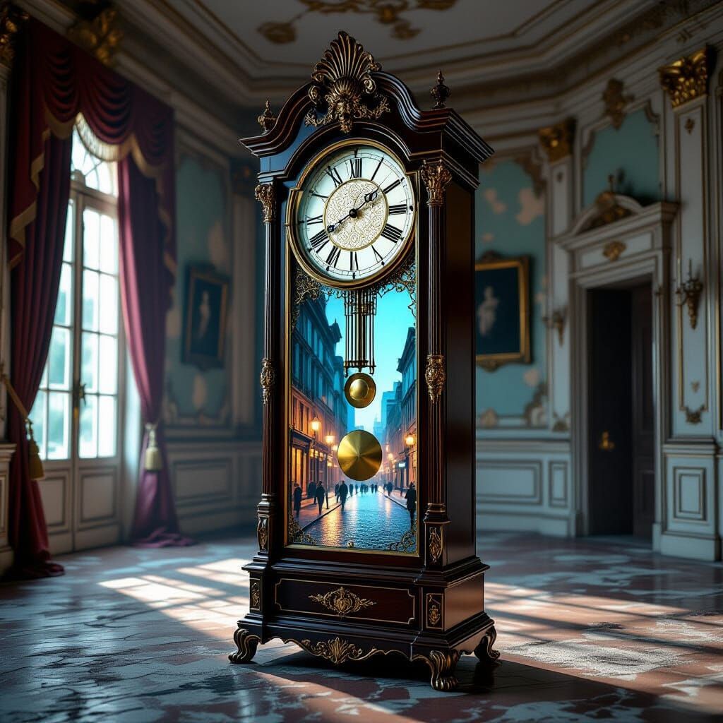 Grandfather Clock Portal to 1920s Paris