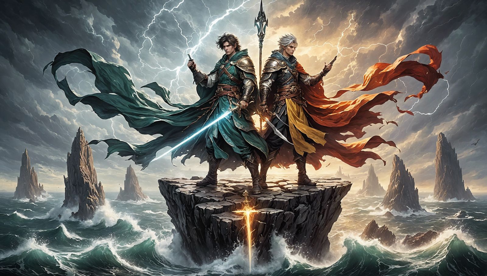 On the edge of a storm-tossed sea, standing on a jagged cliff that divides a kingdom, two forces collide.