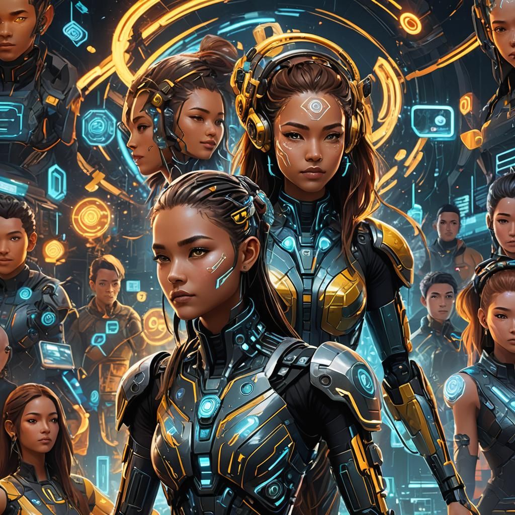 Vibrant Avatars Interact in Cybernetic World