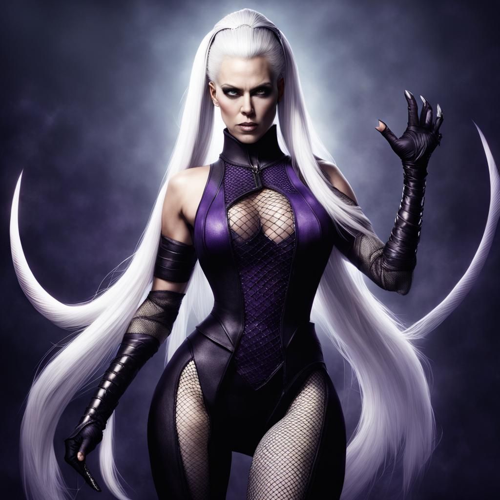 Sindel from Mortal Kombat with Glowing Eyes
