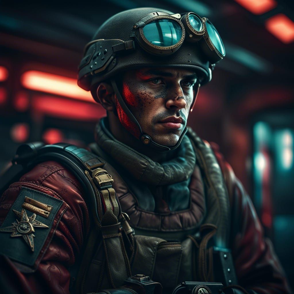 Cyberpunk Soviet Union Soldier in High Definition