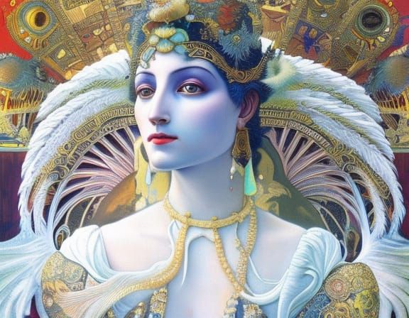 Nightmare Chicken Monster in Surrealist Giger Style