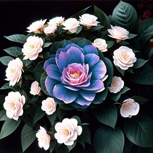 Ghost Camellia in Impressionistic Style