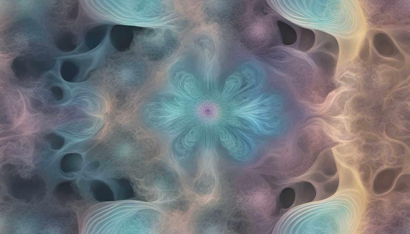 Opalescent Biopattern in Holographic Abstract Style