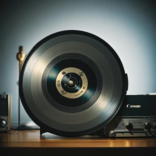 Vintage Audio Equipment in Professional Photography Style