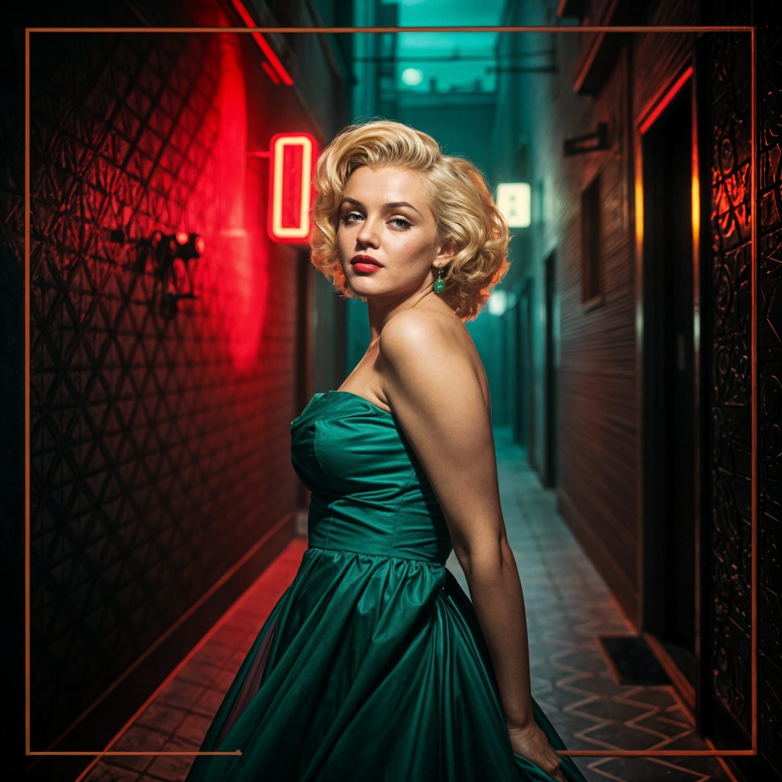 Marilyn Monroe in Triadic Colors Concept Art