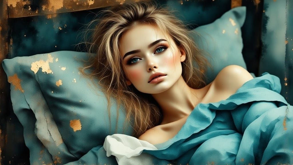 Blond Woman Lounging in Soft Natural Light