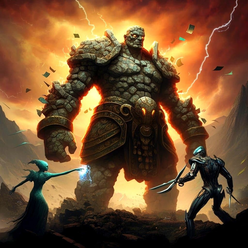 Stone, Paper, Scissors Battle: Hyperreal Fantasy