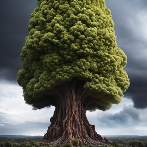 Cloud Tree of Life in Hyperrealistic Style