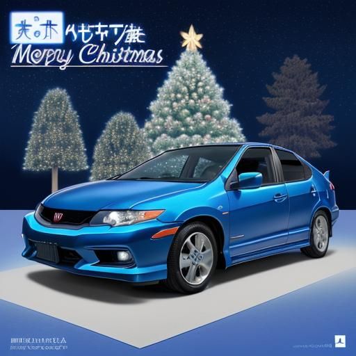 Vaporwave Christmas Card with Greek Sculpture