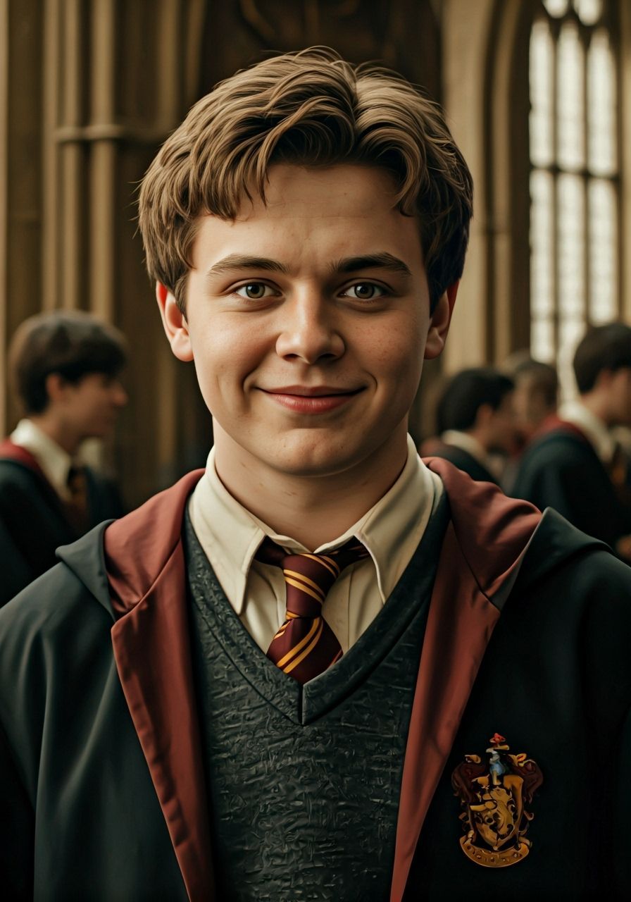 Seventeen Year Old Gryffindor Student in Hogwarts Uniform