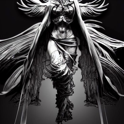 Angel of Death: Hyperdetailed Dark Fantasy Portrait