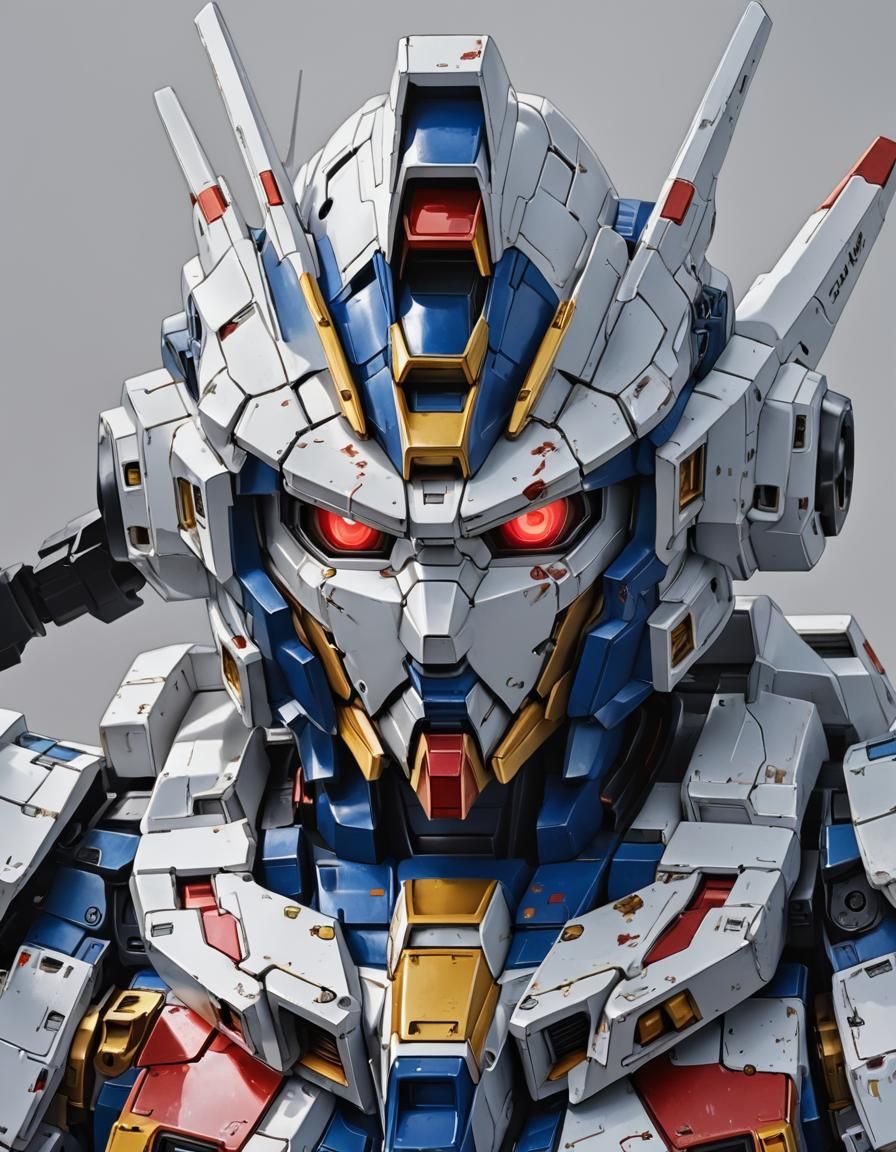 gundam bust, front view,