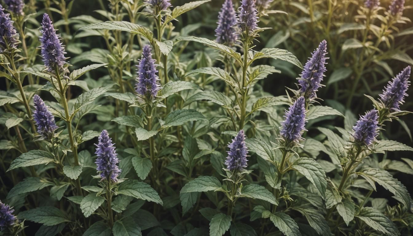 Cinematic Close-Up of Water Hyssop Herb