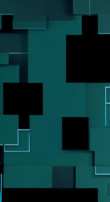 Abstract Pixel Art Geometric Composition