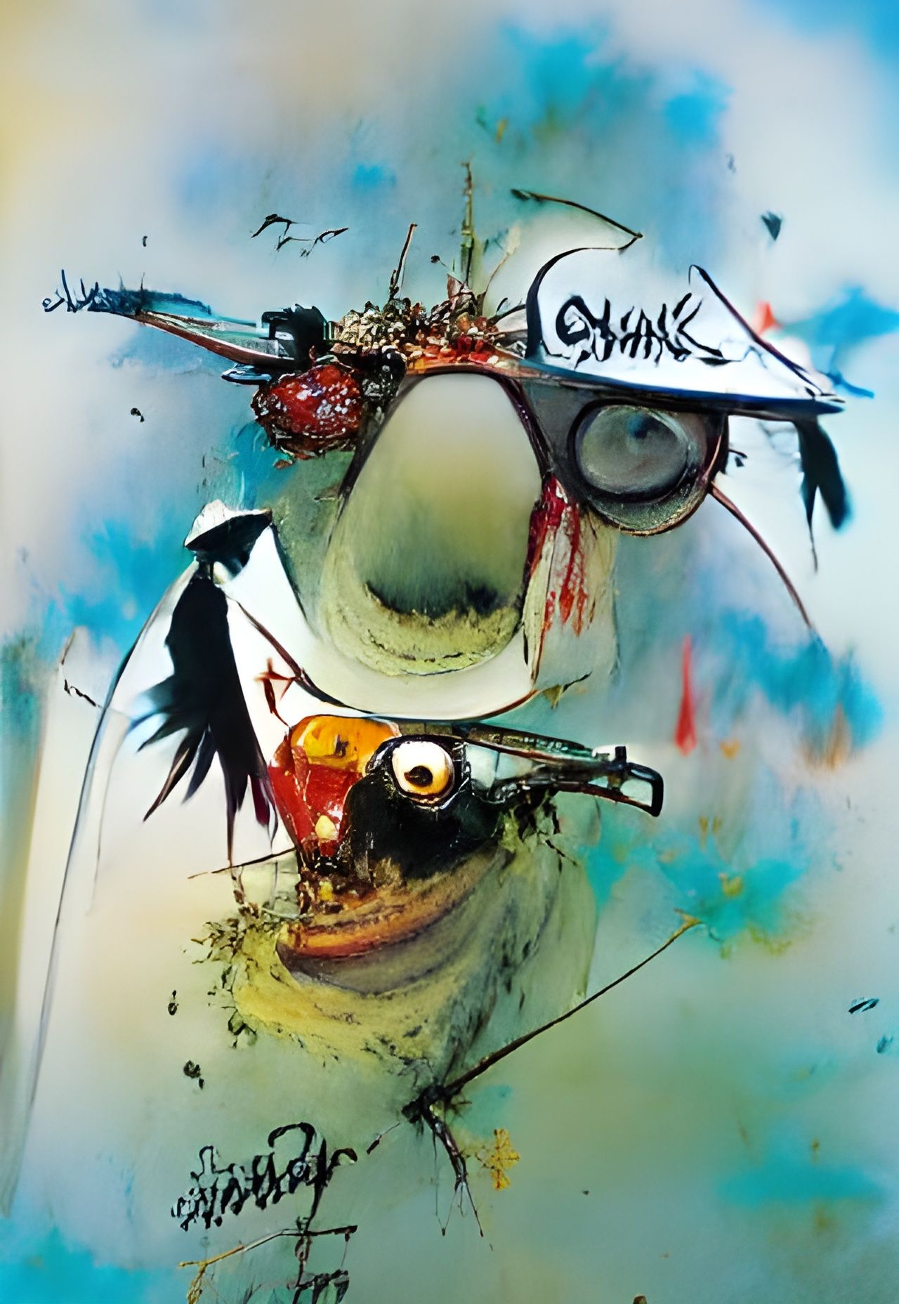 Shrek in Ralph Steadman Style