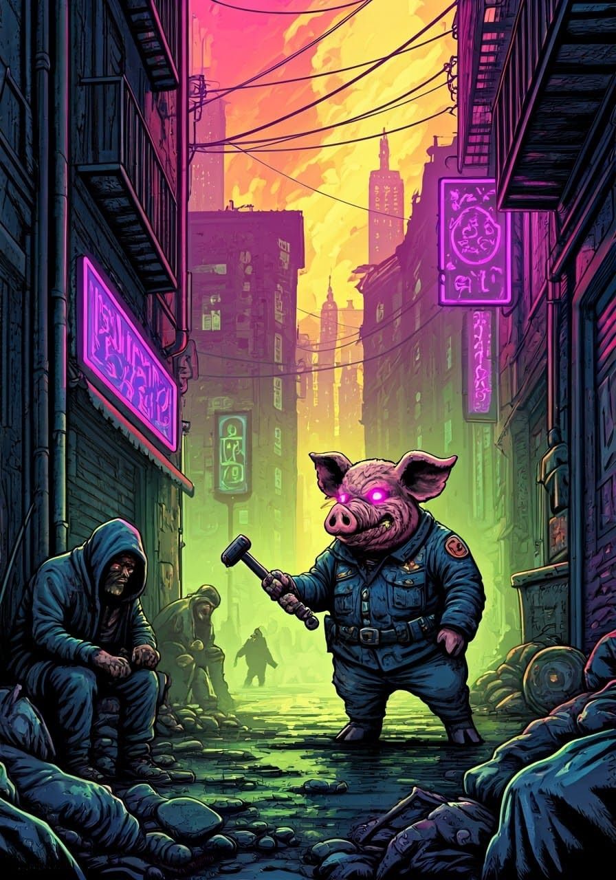 Cyberpunk Dystopia Unleashes Chaos