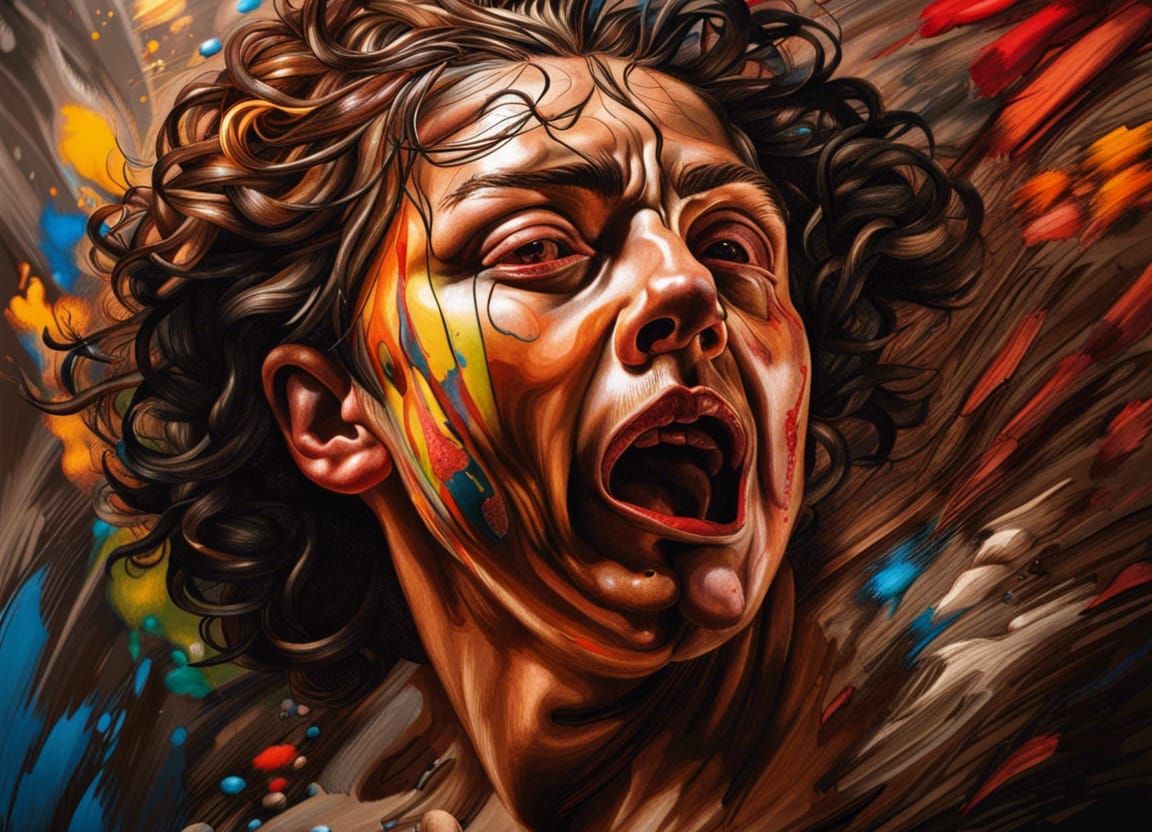 Dramatic Hyperrealistic Drawing in Caravaggio Style