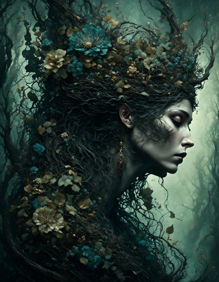 Swamp Banshee Digital Painting with Dreamlike Composition