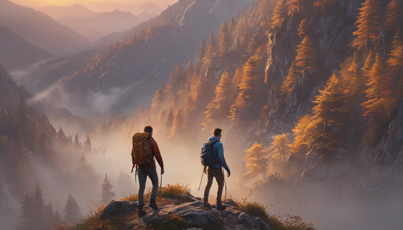 Mystical Mountain Sunset Hike in Ethereal Light