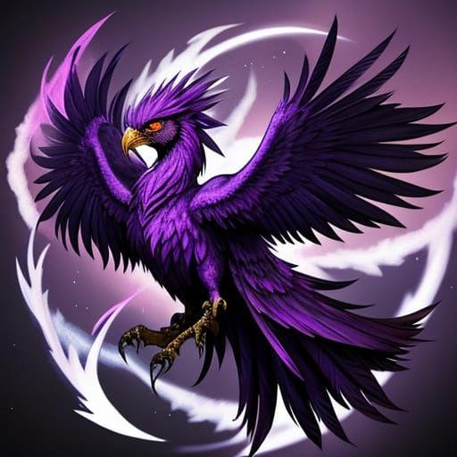 Majestic Purple Phoenix in Regal Splendor